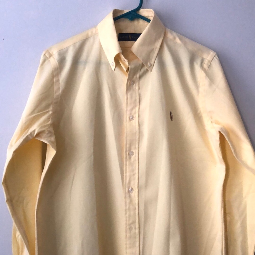 Ralph Lauren Yellow Iconic Oxford Button Down Shirt size 15/32-33 - Picture 4 of 11